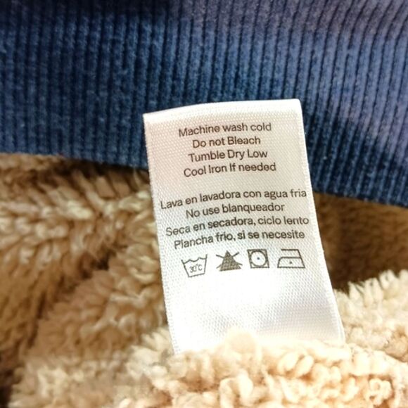 Levi's Full Zip Hoodie Medium Sherpa Lined Blue Pockets Regular Fit. Substantial - Picture 5 of 12